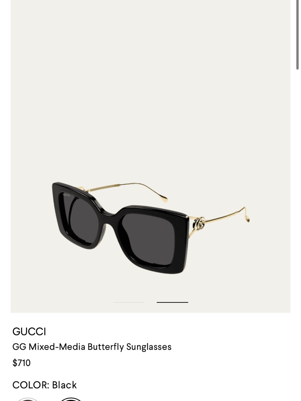 GUCCI
GG Mixed-Media Butterfly Sunglasses